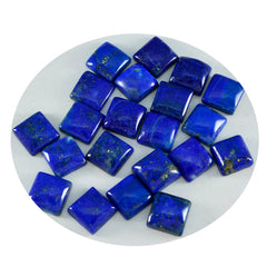 Riyogems 1PC Blue Lapis Lazuli Cabochon 8x8 mm Square Shape amazing Quality Gemstone