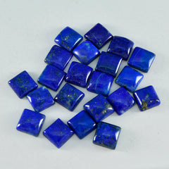 Riyogems 1PC Blue Lapis Lazuli Cabochon 8x8 mm Square Shape amazing Quality Gemstone