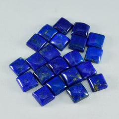 riyogems 1pc ブルー ラピスラズリ カボション 9x9 mm 正方形の形状のかわいい品質ルース宝石
