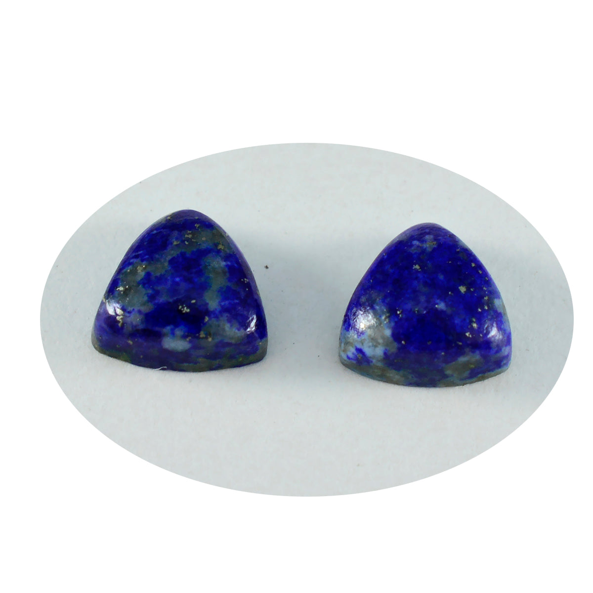 Riyogems 1PC Blue Lapis Lazuli Cabochon 12x12 mm Trillion Shape excellent Quality Gemstone