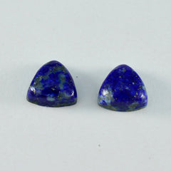 riyogems 1pc cabochon di lapislazzuli blu 12x12 mm forma trilione pietra preziosa di eccellente qualità