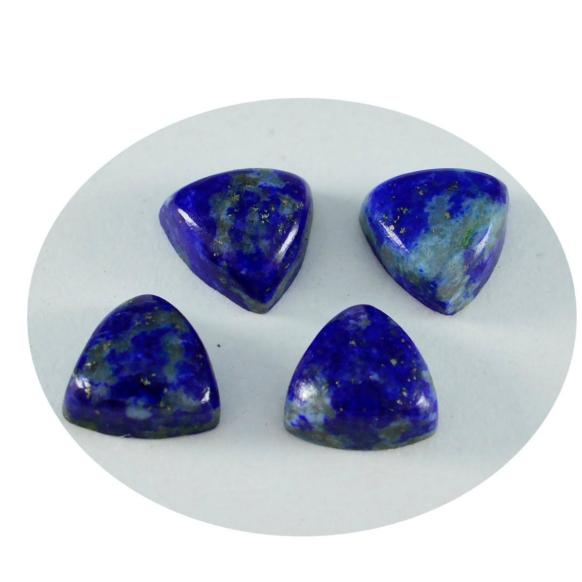 riyogems 1 шт. синий лазурит кабошон 14x14 мм форма триллион удивительного качества россыпь драгоценных камней