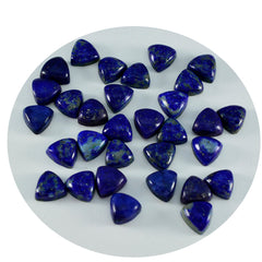 Riyogems 1 Stück blauer Lapislazuli-Cabochon, 4 x 4 mm, Billionenform, Edelstein von guter Qualität