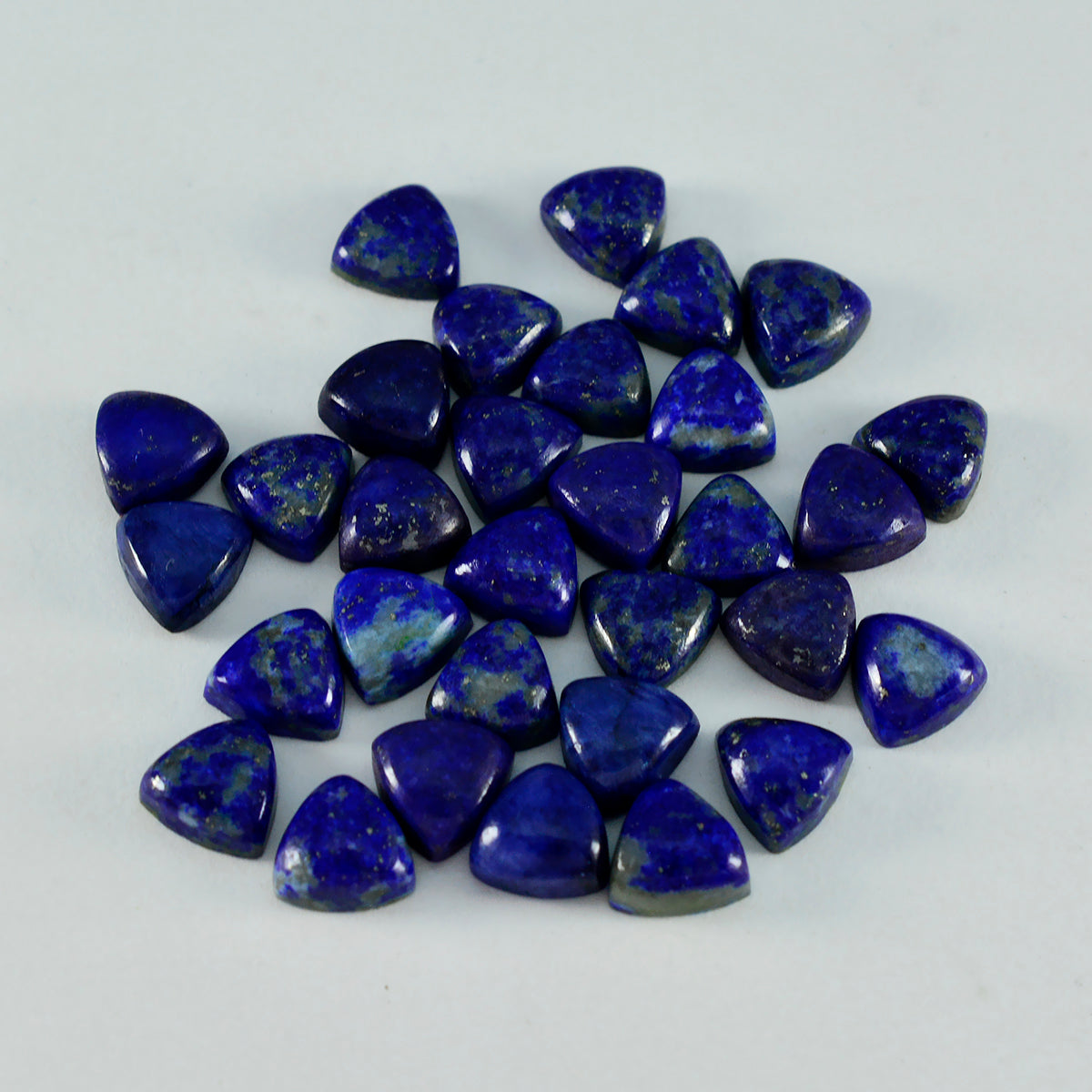 Riyogems, 1 pieza, cabujón de lapislázuli azul, 5x5mm, forma de billón, gema suelta de buena calidad