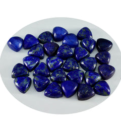 Riyogems 1PC Blue Lapis Lazuli Cabochon 6x6 mm Trillion Shape beautiful Quality Loose Gems
