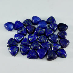Riyogems 1 Stück blauer Lapislazuli-Cabochon, 6 x 6 mm, Trillionenform, schöne, hochwertige lose Edelsteine