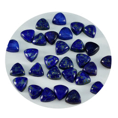 Riyogems 1PC Blue Lapis Lazuli Cabochon 7x7 mm Trillion Shape attractive Quality Loose Stone