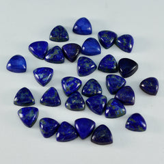 Riyogems 1PC Blue Lapis Lazuli Cabochon 7x7 mm Trillion Shape attractive Quality Loose Stone