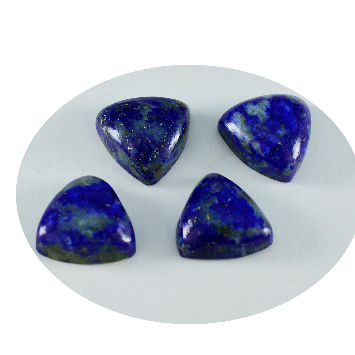 riyogems 1pc blu lapislazzuli cabochon 8x8 mm trilioni di forma bella qualità pietra preziosa sciolta