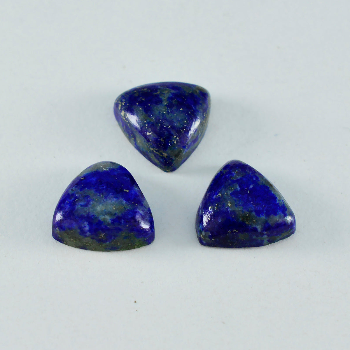 Riyogems 1 pieza cabujón de lapislázuli azul 9x9 mm forma de billón gema de buena calidad