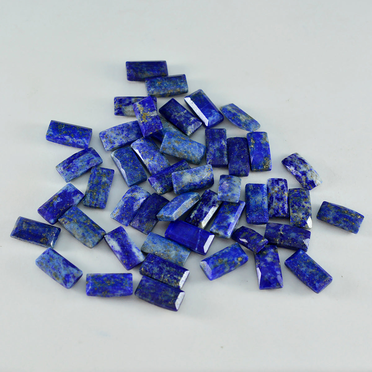 riyogems 1 шт. натуральный синий лазурит граненый 3x6 мм в форме багета красивое качество свободный камень