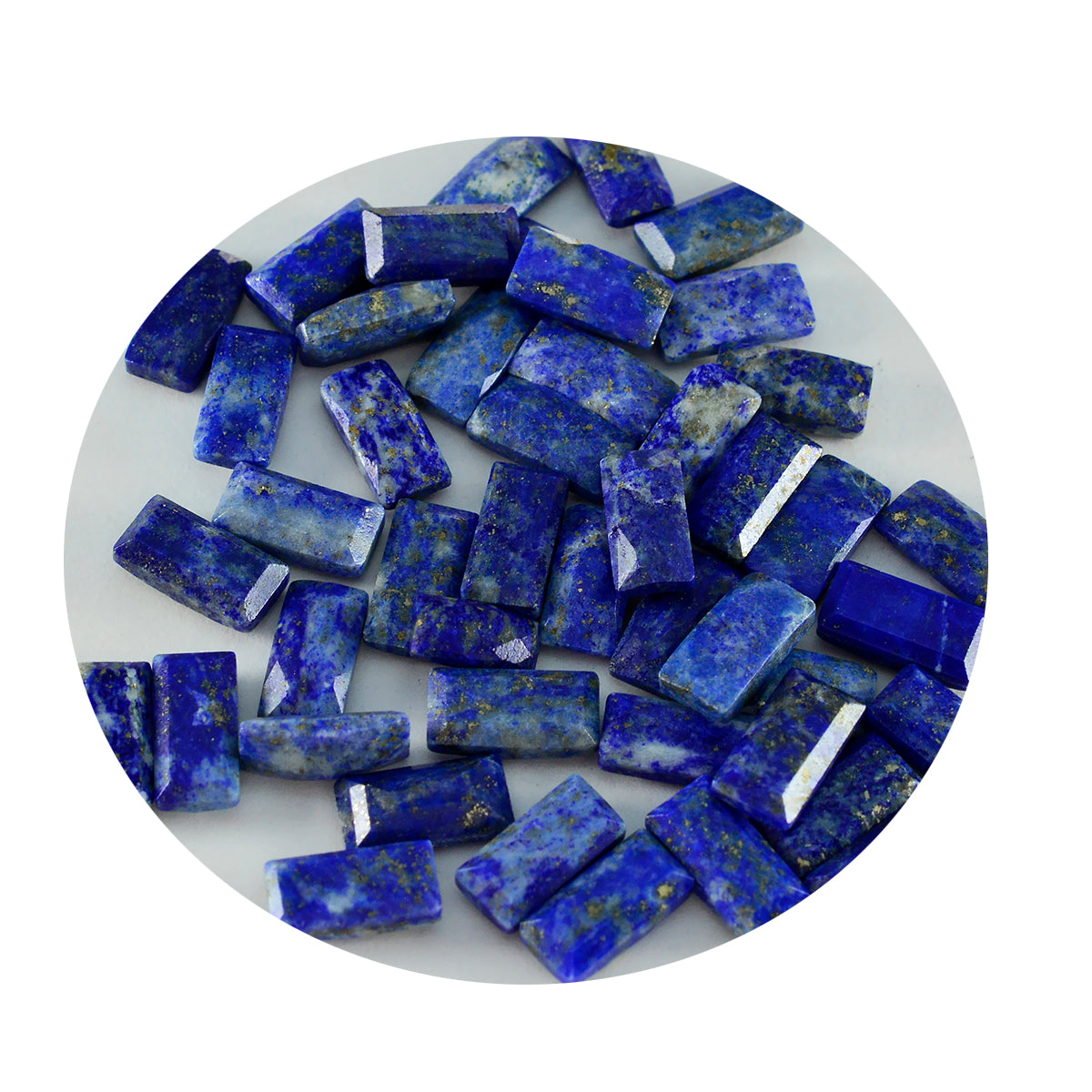 riyogems 1pc real blue lapis lazuli faceted 4x8 mm baguette shape great quality loose gemstone