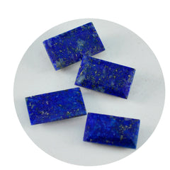 Riyogems 1PC Natural Blue Lapis Lazuli Faceted 6x12 mm  Baguette Shape startling Quality Gems