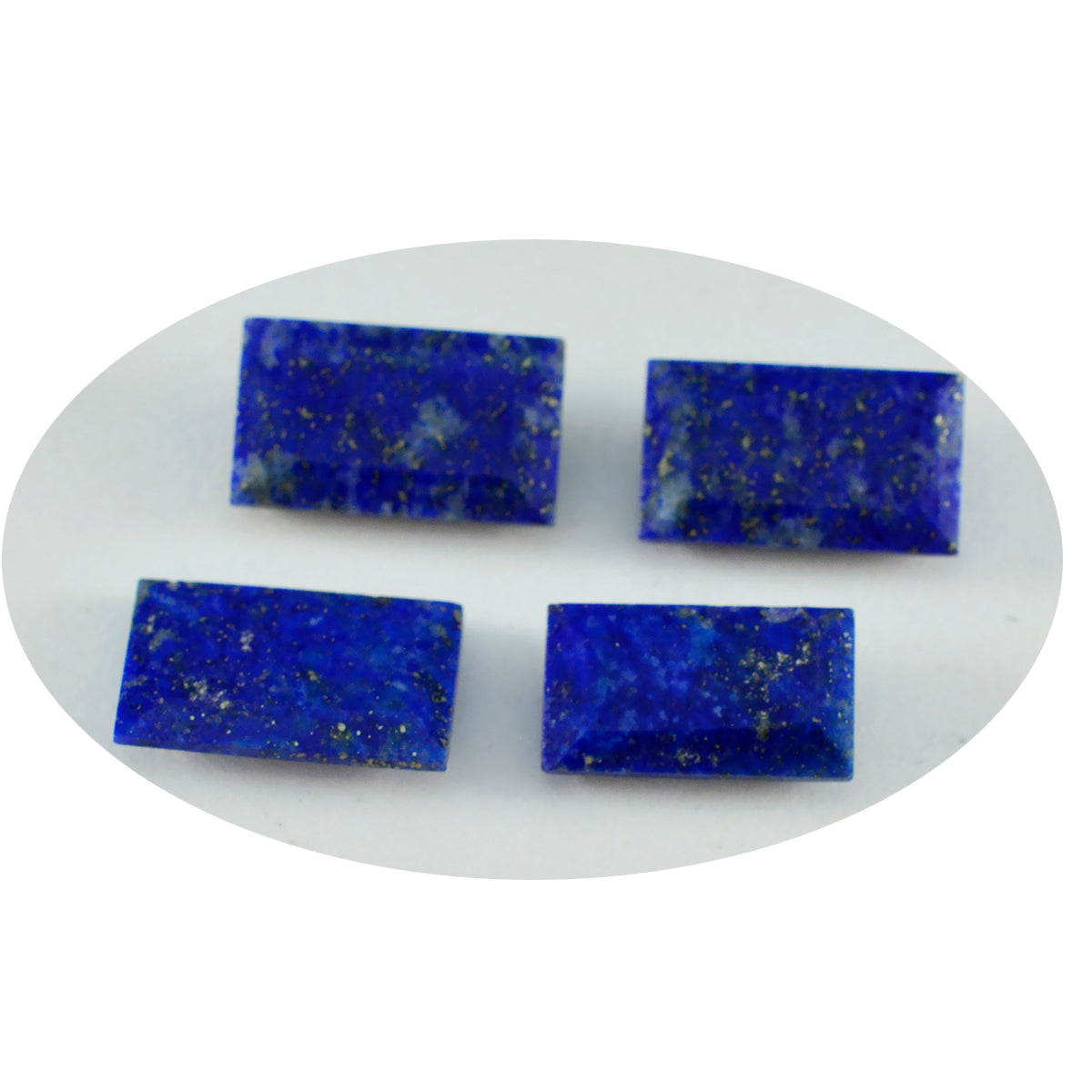 riyogems 1pc real blue lapis lazuli faceted 7x14 mm baguette shape wonderful quality stone