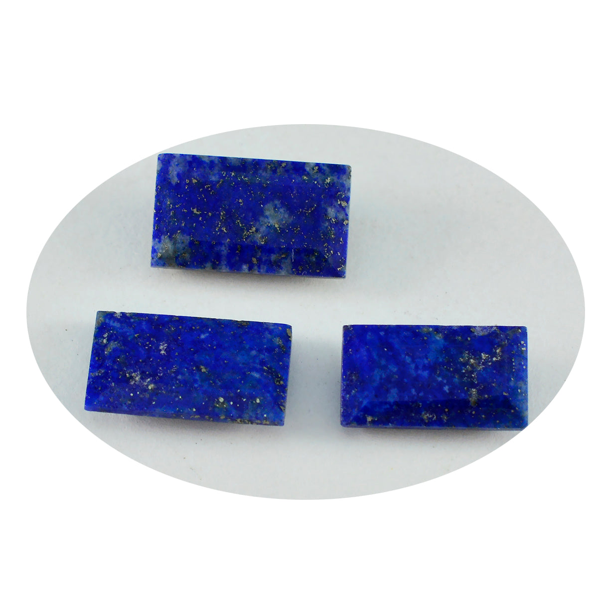 Riyogems, 1 pieza, lapislázuli azul auténtico facetado, 8x16mm, forma de baguette, piedra preciosa de calidad dulce