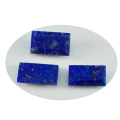 Riyogems, 1 pieza, lapislázuli azul auténtico facetado, 8x16mm, forma de baguette, piedra preciosa de calidad dulce