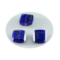 riyogems 1 pieza de lapislázuli azul real facetado 11x11 mm forma de cojín piedra preciosa de calidad AAA