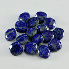riyogems 1 pieza de lapislázuli azul real facetado 11x11 mm forma de cojín piedra preciosa de calidad AAA