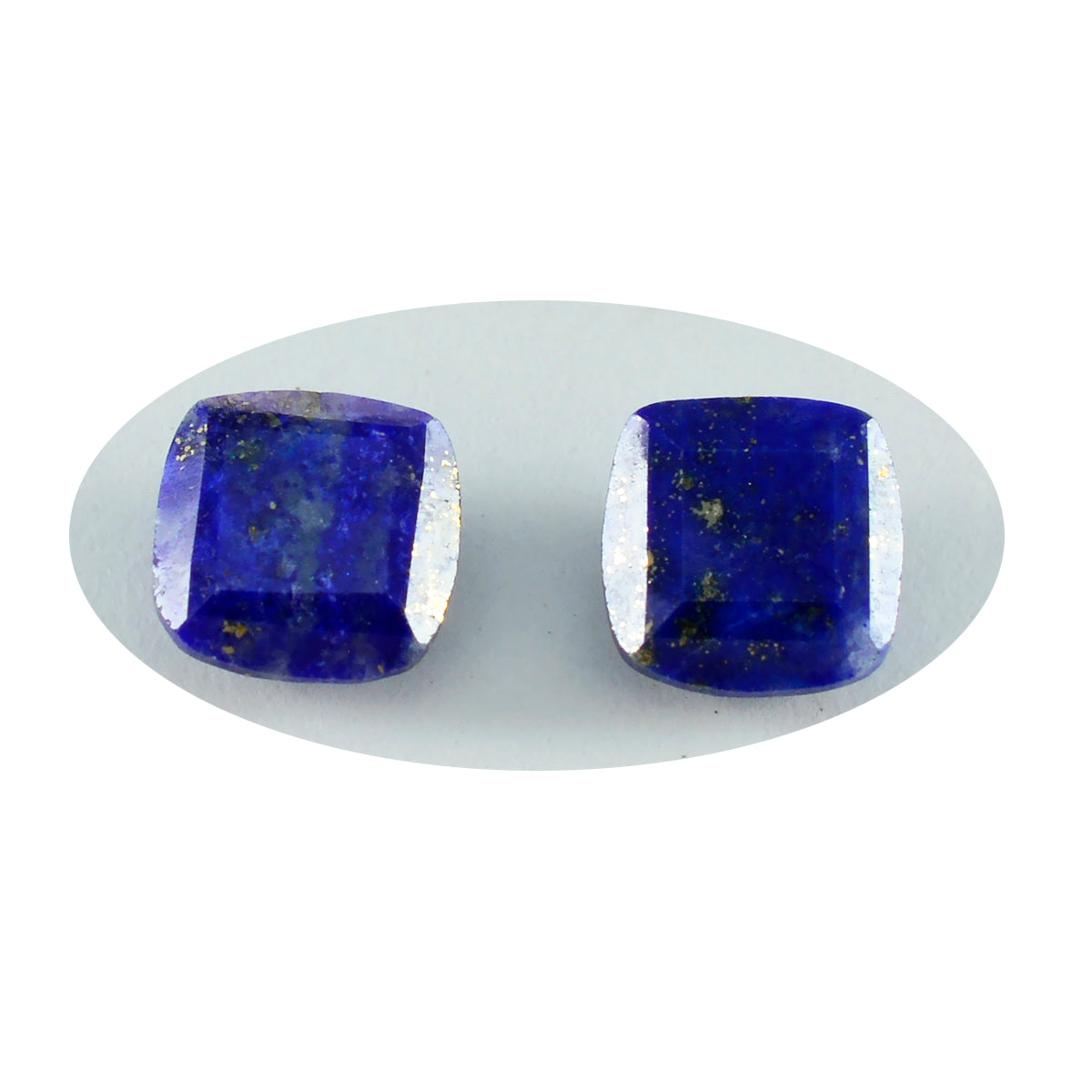 Riyogems 1PC Genuine Blue Lapis Lazuli Faceted 12x12 mm Cushion Shape A+ Quality Loose Gem