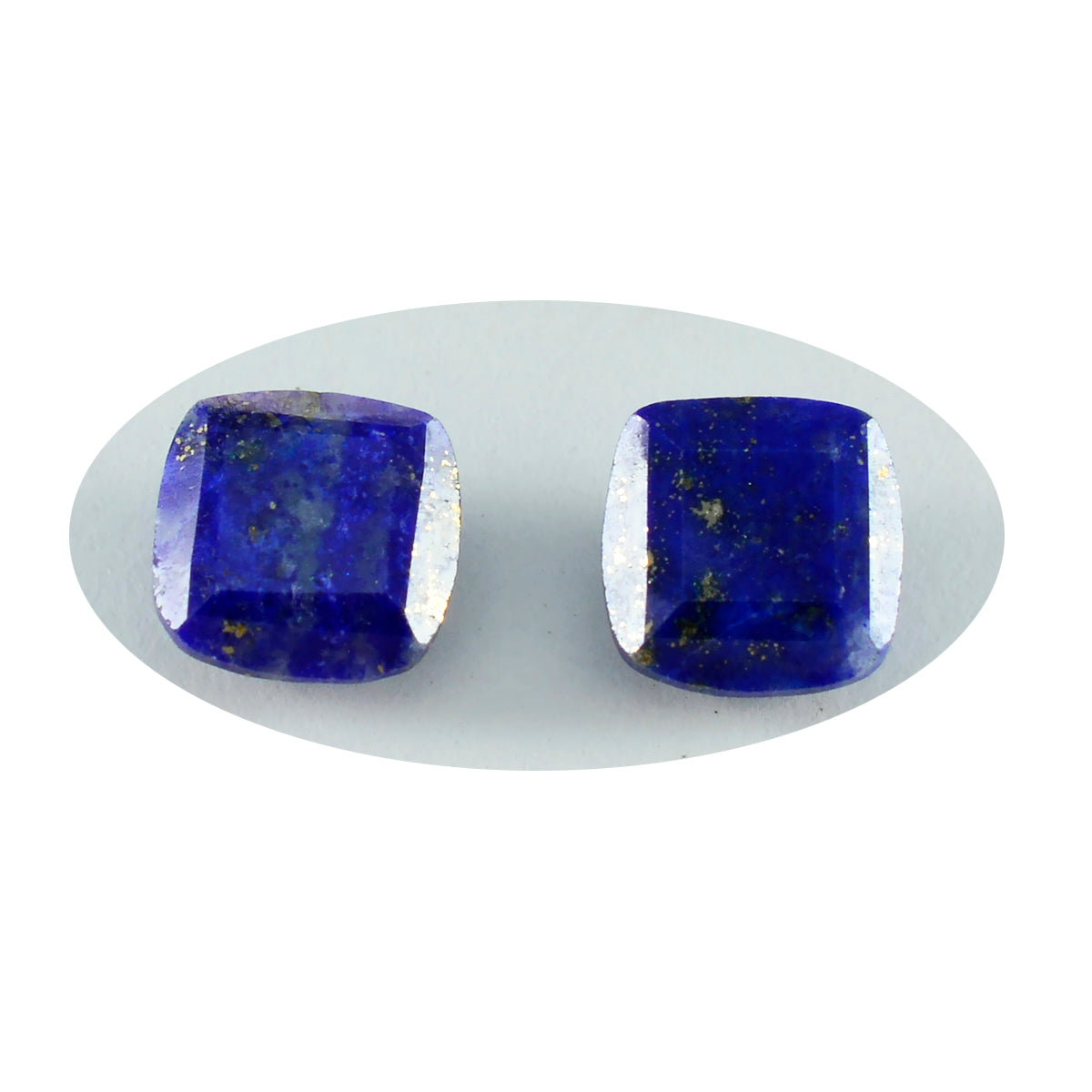 riyogems 1pc genuine blue lapis lazuli faceted 12x12 mm cushion shape a quality loose gem