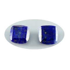 Riyogems 1PC Genuine Blue Lapis Lazuli Faceted 12x12 mm Cushion Shape A+ Quality Loose Gem