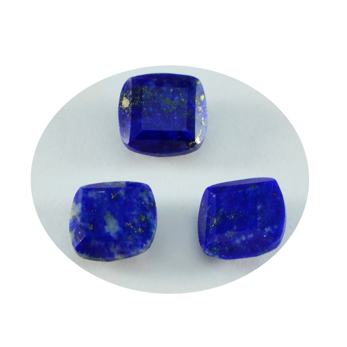 riyogems 1pc natural blue lapis lazuli faceted 13x13 mm cushion shape a 1 quality loose gems