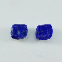 riyogems 1pc real blue lapis lazuli faceted 14x14 mm cushion shape a1 quality loose stone