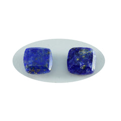 Riyogems 1pc lapis-lazuli bleu naturel à facettes 7x7mm forme de coussin qualité incroyable pierre précieuse en vrac