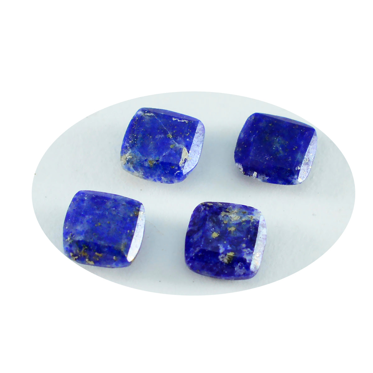 riyogems 1pc genuine blue lapis lazuli faceted 9x9 mm cushion shape a quality gems