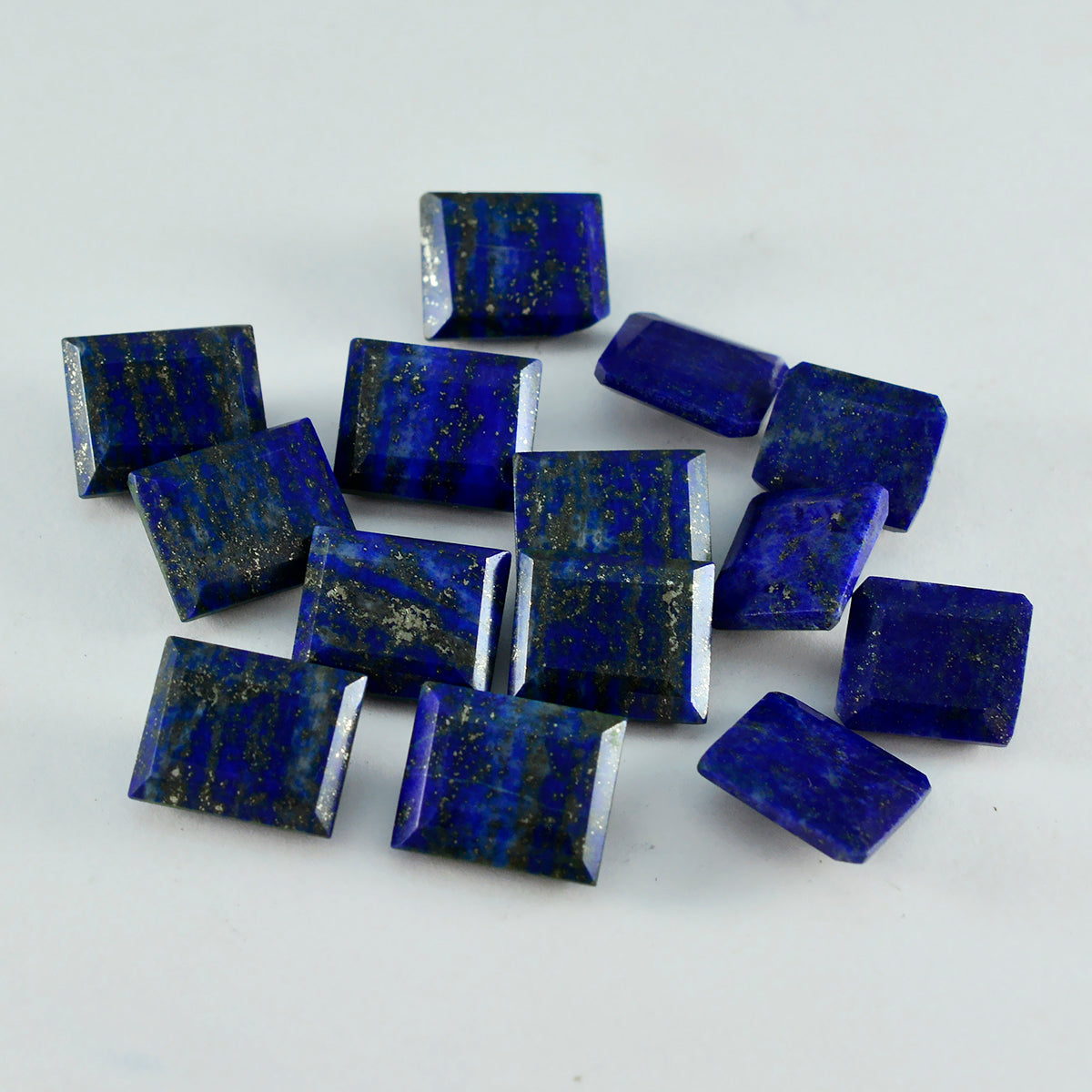 Riyogems 1PC Echte Blauwe Lapis Lazuli Facet 10x14 mm Octagon Vorm mooie Kwaliteit Gem