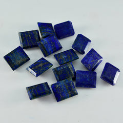 riyogems 1pc natural blue lapis lazuli faceted 12x16 mm octagon shape astonishing quality gems