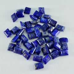 Riyogems 1 pièce lapis lazuli bleu naturel à facettes 3x5mm forme octogonale gemme de belle qualité