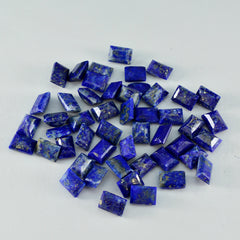 riyogems 1 st äkta blå lapis lazuli fasetterad 4x6 mm oktagonform vackra kvalitetsädelstenar