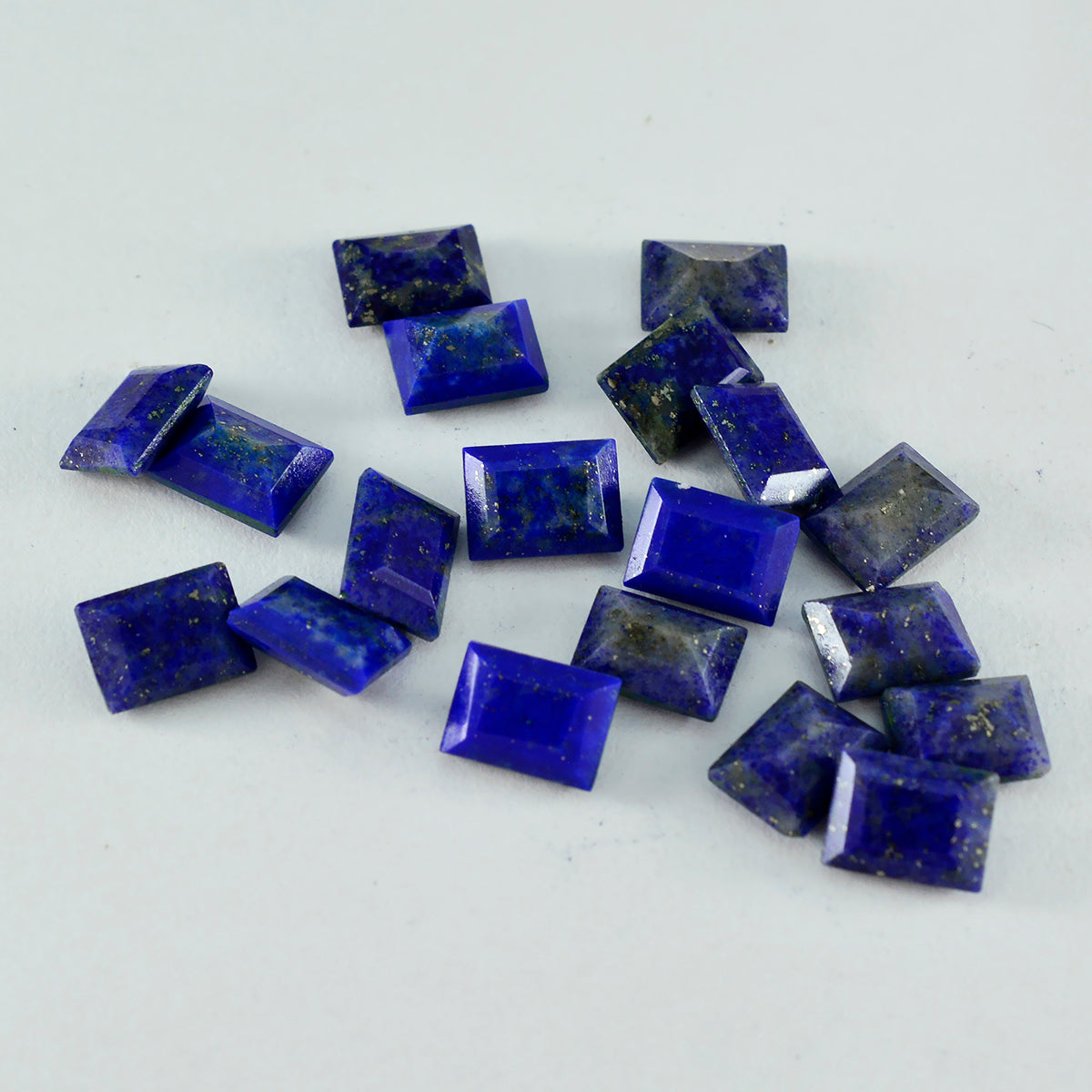 Riyogems 1PC Genuine Blue Lapis Lazuli Faceted 5x7 mm Octagon Shape attractive Quality Stone