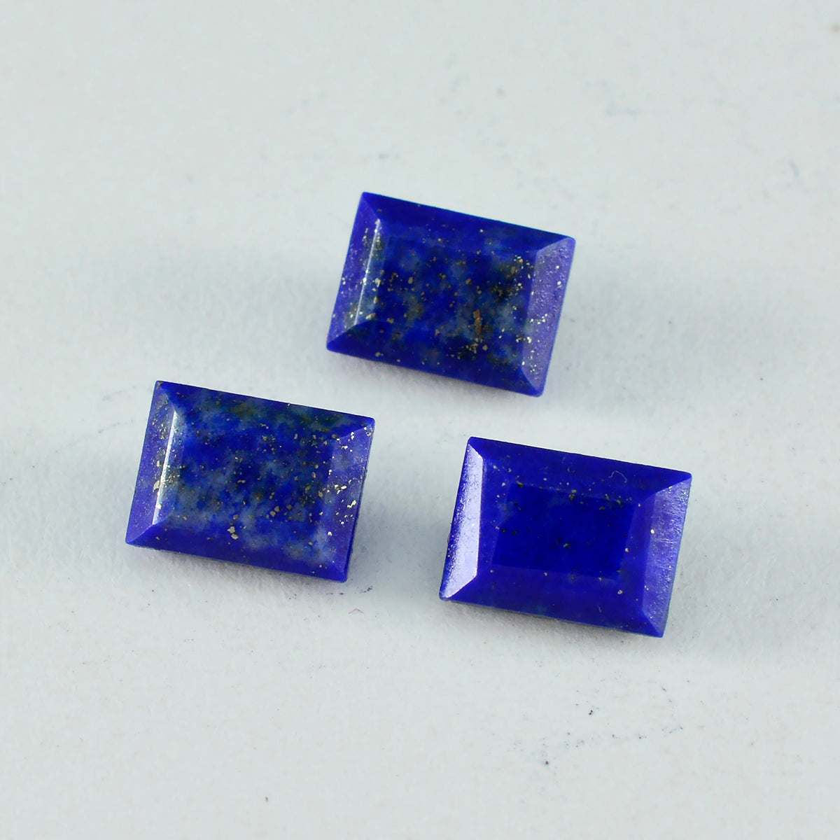 riyogems 1 st naturlig blå lapis lazuli facetterad 9x11 mm oktagonform snygg kvalitets lös sten