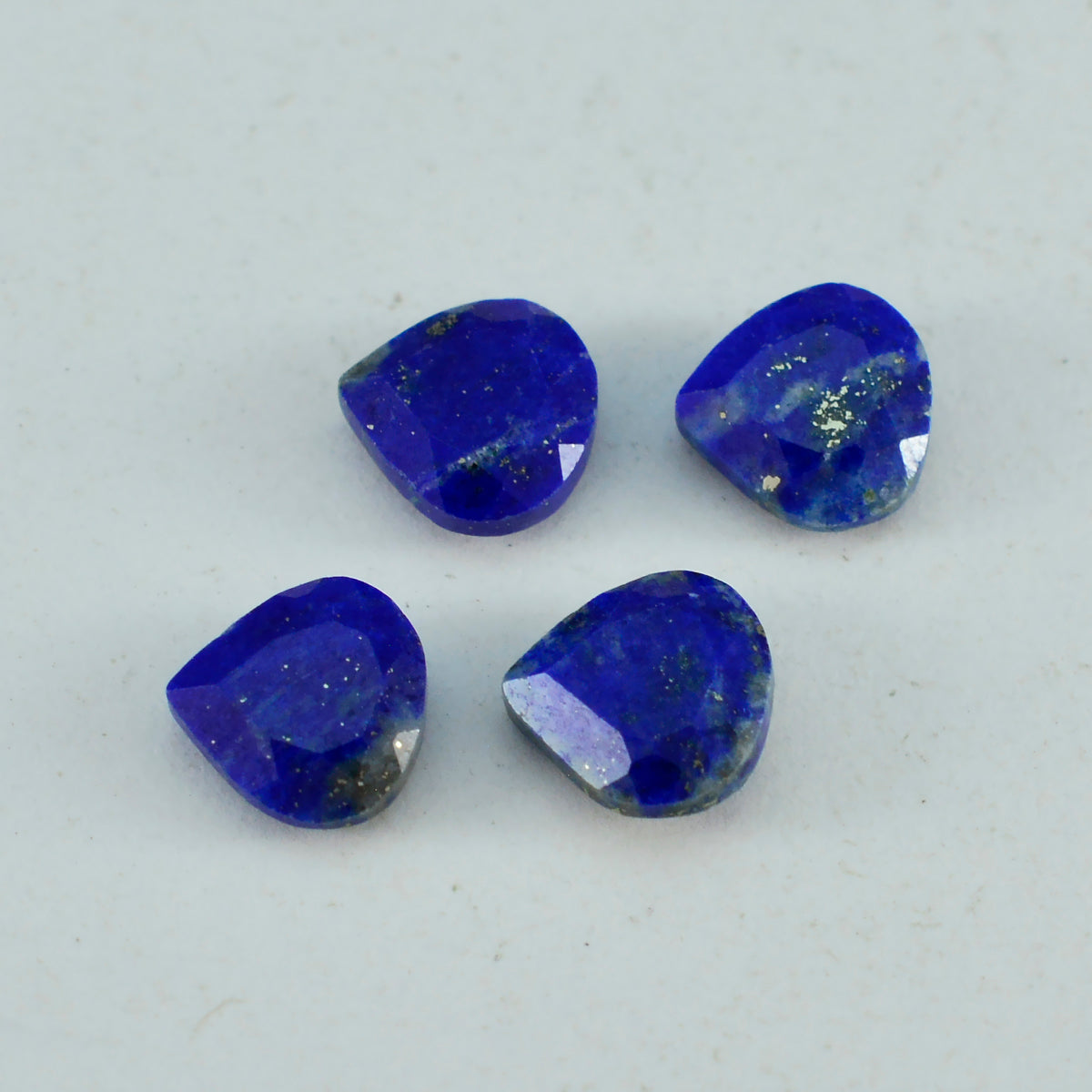 riyogems 1pc real blue lapis lazuli faceted 10x10 mm heart shape sweet quality gem