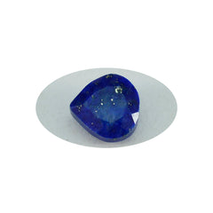 Riyogems, 1 pieza, lapislázuli azul natural facetado, 12x12mm, forma de corazón, piedra de calidad increíble