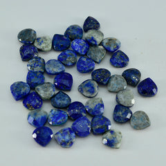 riyogems 1pc ナチュラルブルー ラピスラズリ ファセット 12x12 mm ハートシェイプ 素晴らしい品質の石