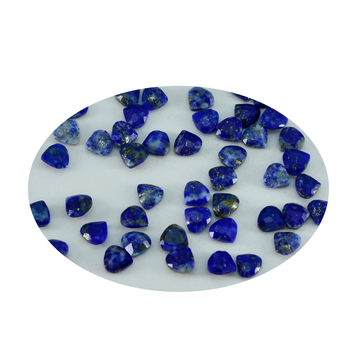 riyogems 1pc real blue lapis lazuli faceted 4x4 mm heart shape lovely quality stone