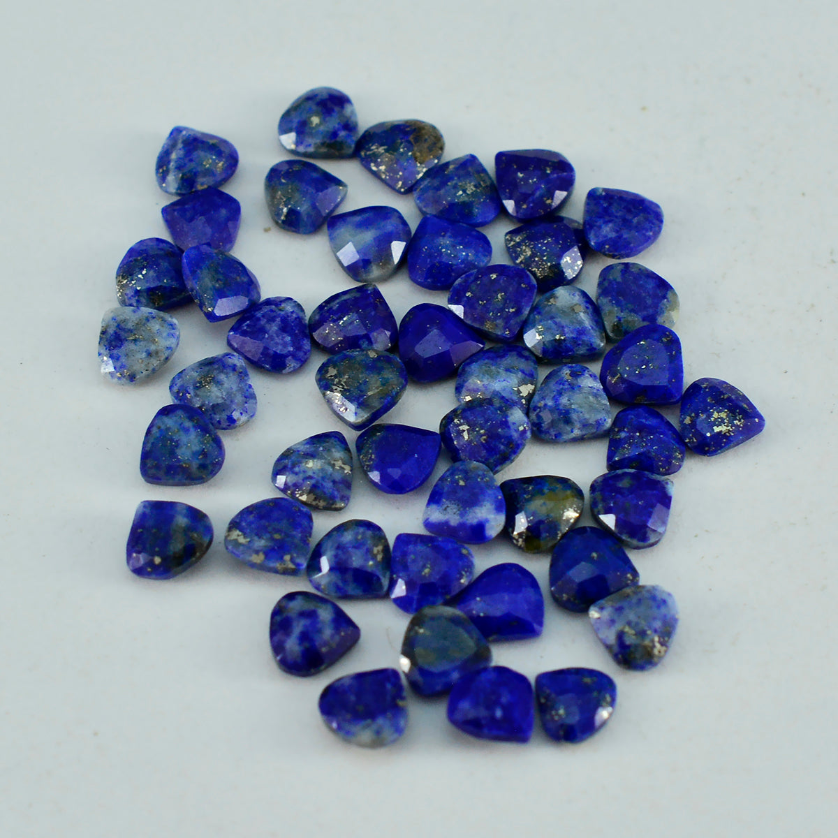 riyogems 1pc genuine blue lapis lazuli faceted 5x5 mm heart shape handsome quality gemstone