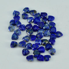 Riyogems 1PC Genuine Blue Lapis Lazuli Faceted 5x5 mm Heart Shape handsome Quality Gemstone