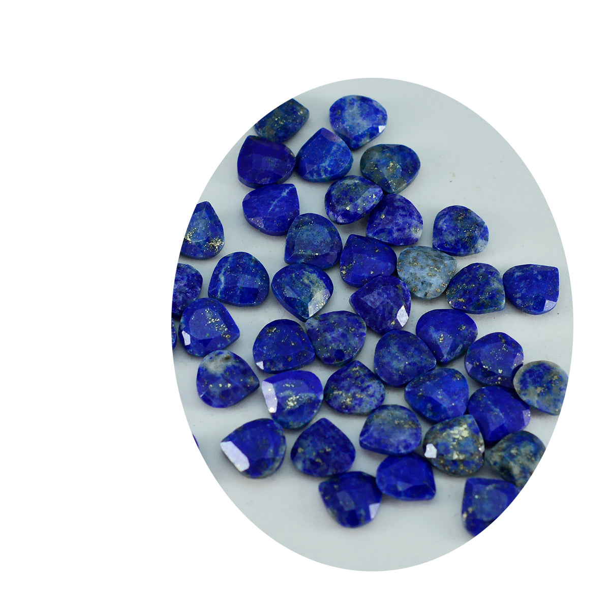 riyogems 1pc natural blue lapis lazuli faceted 6x6 mm heart shape great quality loose gem