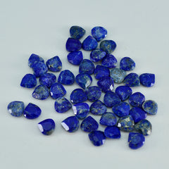 riyogems 1pc natural blue lapis lazuli faceted 6x6 mm heart shape great quality loose gem