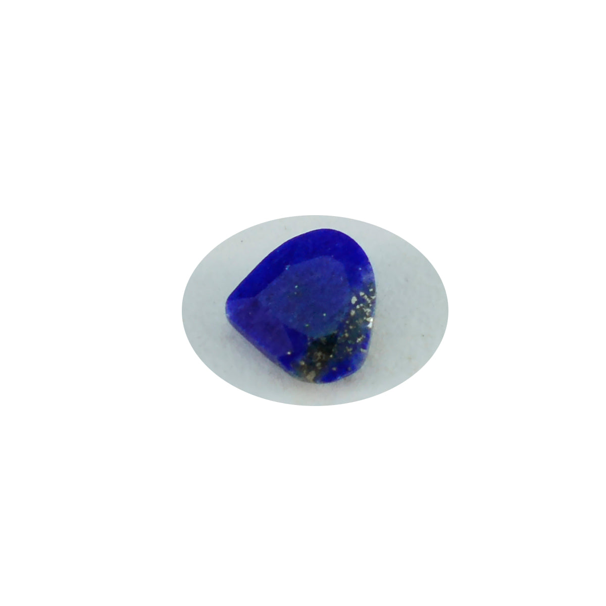 Riyogems 1 Stück echter blauer Lapislazuli, facettiert, 8 x 8 mm, Herzform, verblüffende Qualität, loser Stein