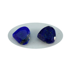 Riyogems 1 Stück natürlicher blauer Lapislazuli, facettiert, 9 x 9 mm, Herzform, wunderbarer, hochwertiger, loser Edelstein