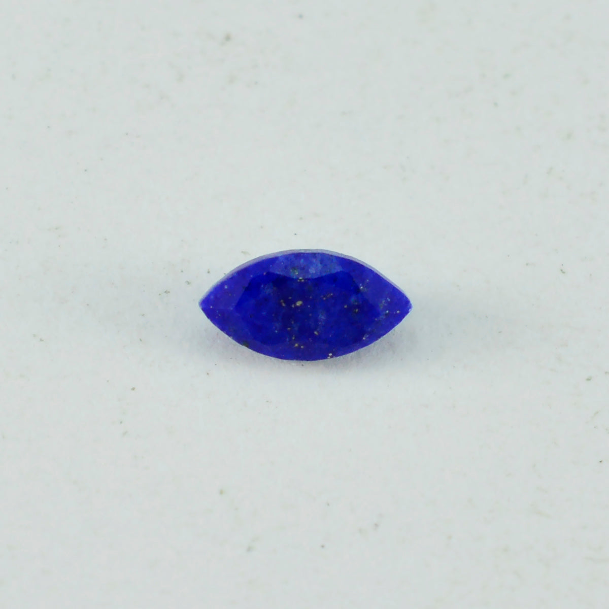 Riyogems 1 Stück echter blauer Lapislazuli, facettiert, 10 x 20 mm, Marquise-Form, schöne Qualität, lose Edelsteine