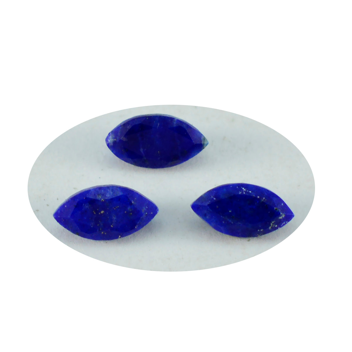Riyogems 1 Stück natürlicher blauer Lapislazuli, facettiert, 11 x 22 mm, Marquise-Form, schöner hochwertiger loser Stein