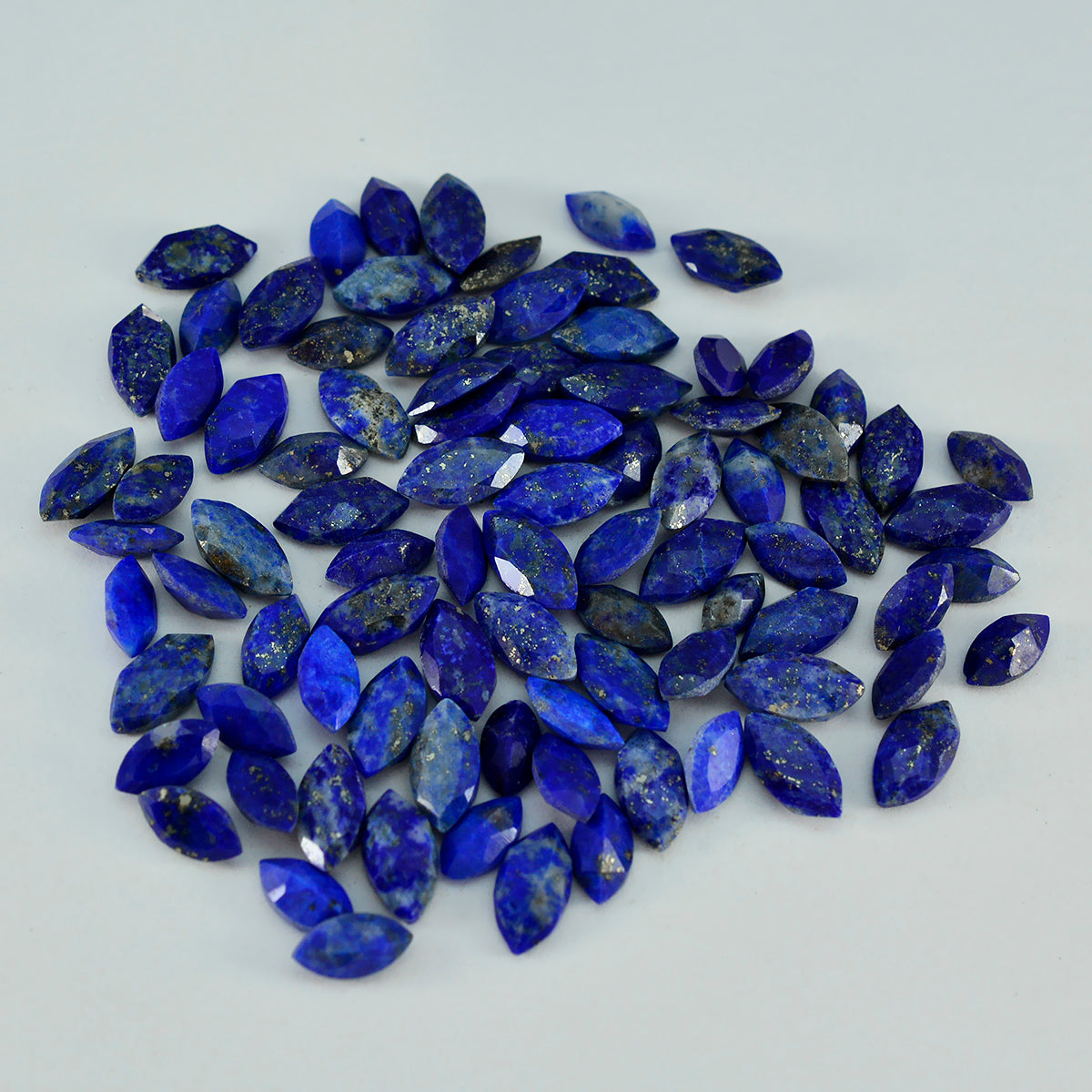 Riyogems 1PC Natural Blue Lapis Lazuli Faceted 2x4 mm Marquise Shape cute Quality Loose Gems