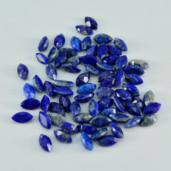 Riyogems 1 pièce lapis-lazuli bleu naturel à facettes 5x10mm forme marquise gemme de qualité aaa