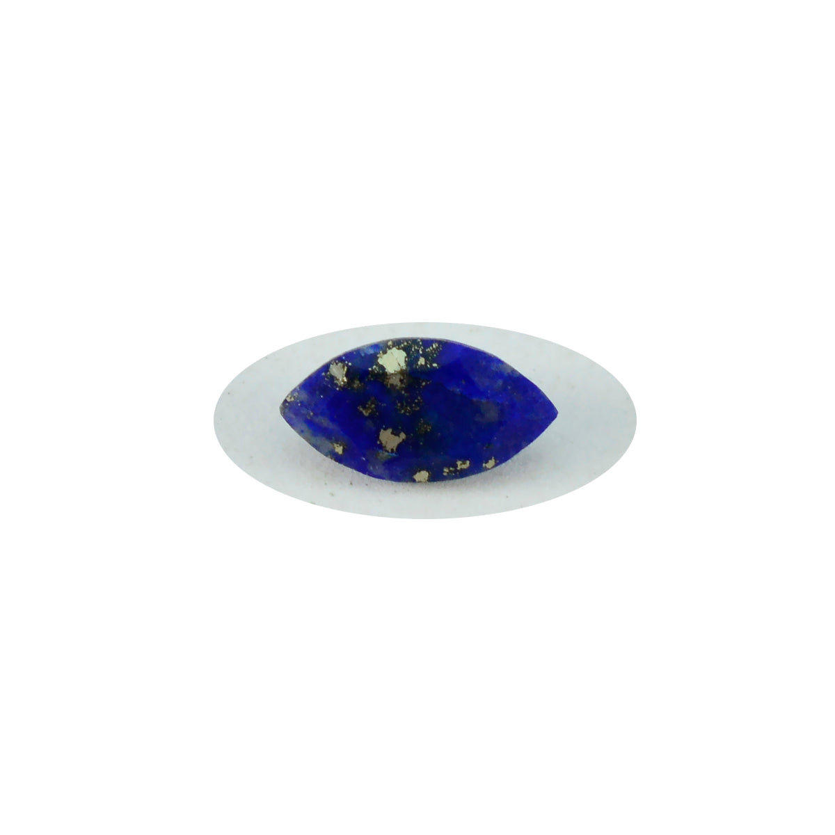 Riyogems 1 Stück echter blauer Lapislazuli, facettiert, 6 x 12 mm, Marquise-Form, A+-Qualitätsedelsteine